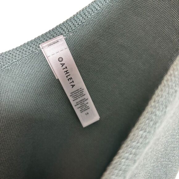 NWT Athleta Daydream Sweater Sleep Tank Women's 1X Green Blue V Neck Wool Blend - Picture 6 of 7